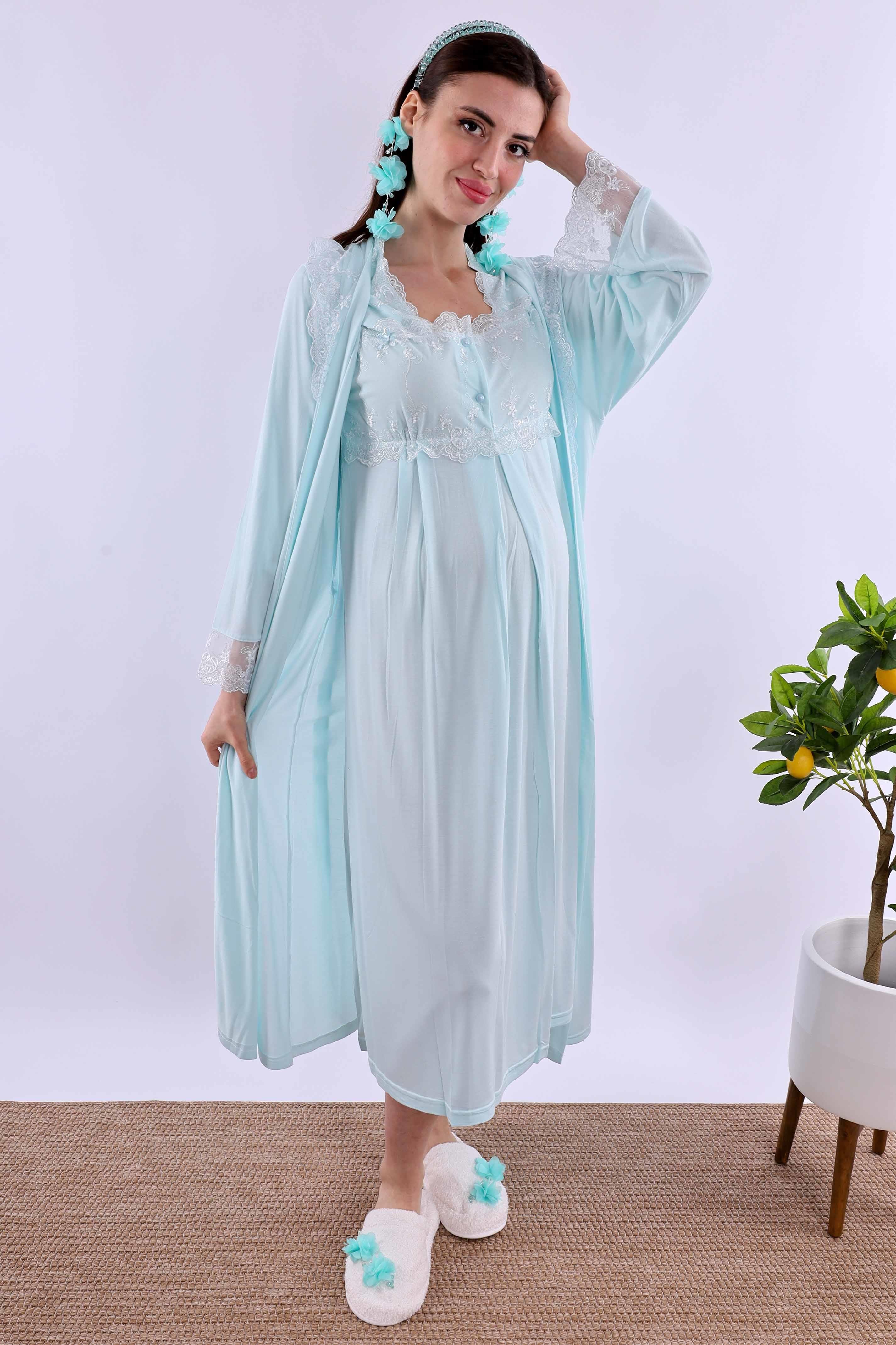 Effortt Turkuaz Hamile Lohusa Set BYL224052