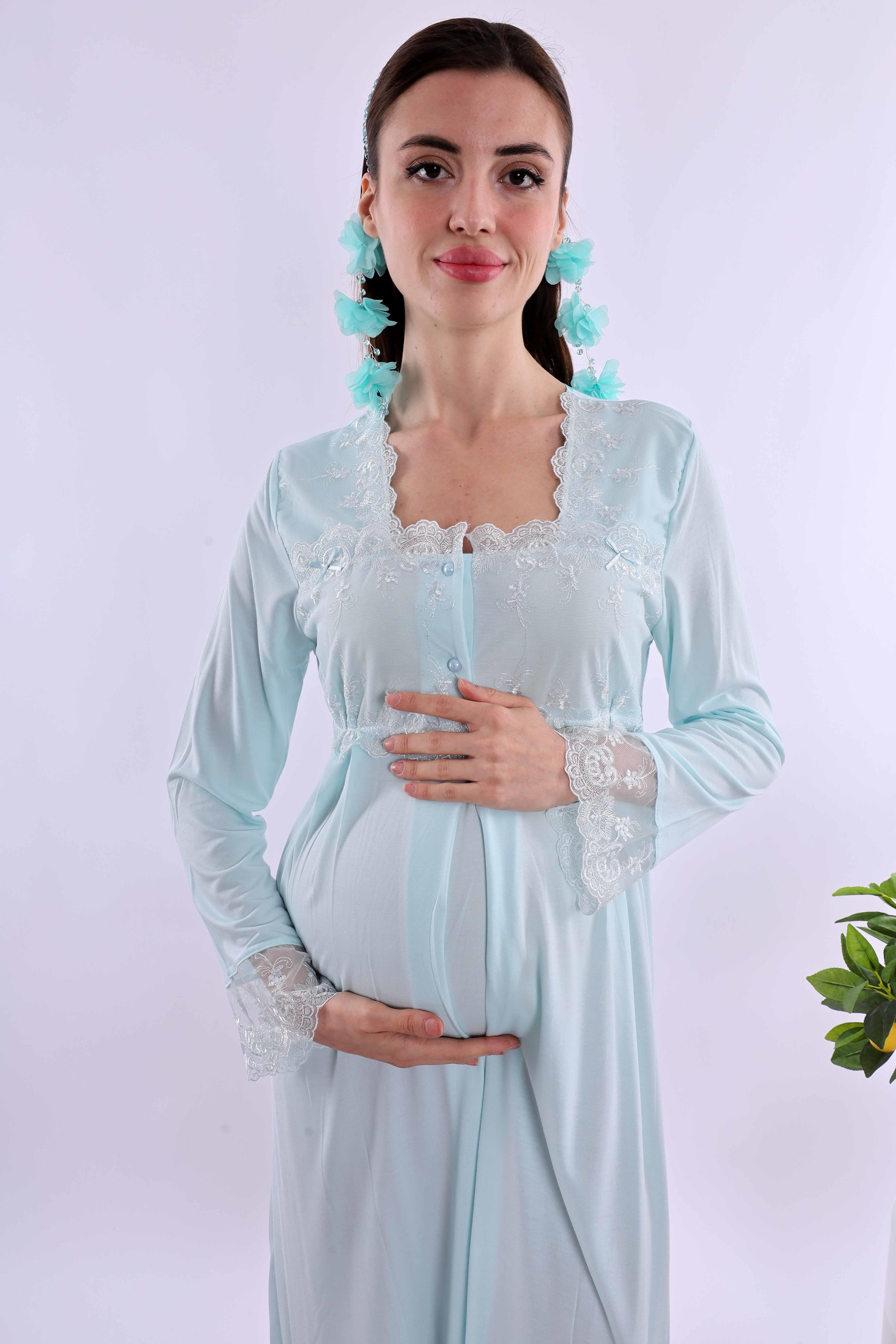 Effortt Turkuaz Hamile Lohusa Set BYL224052