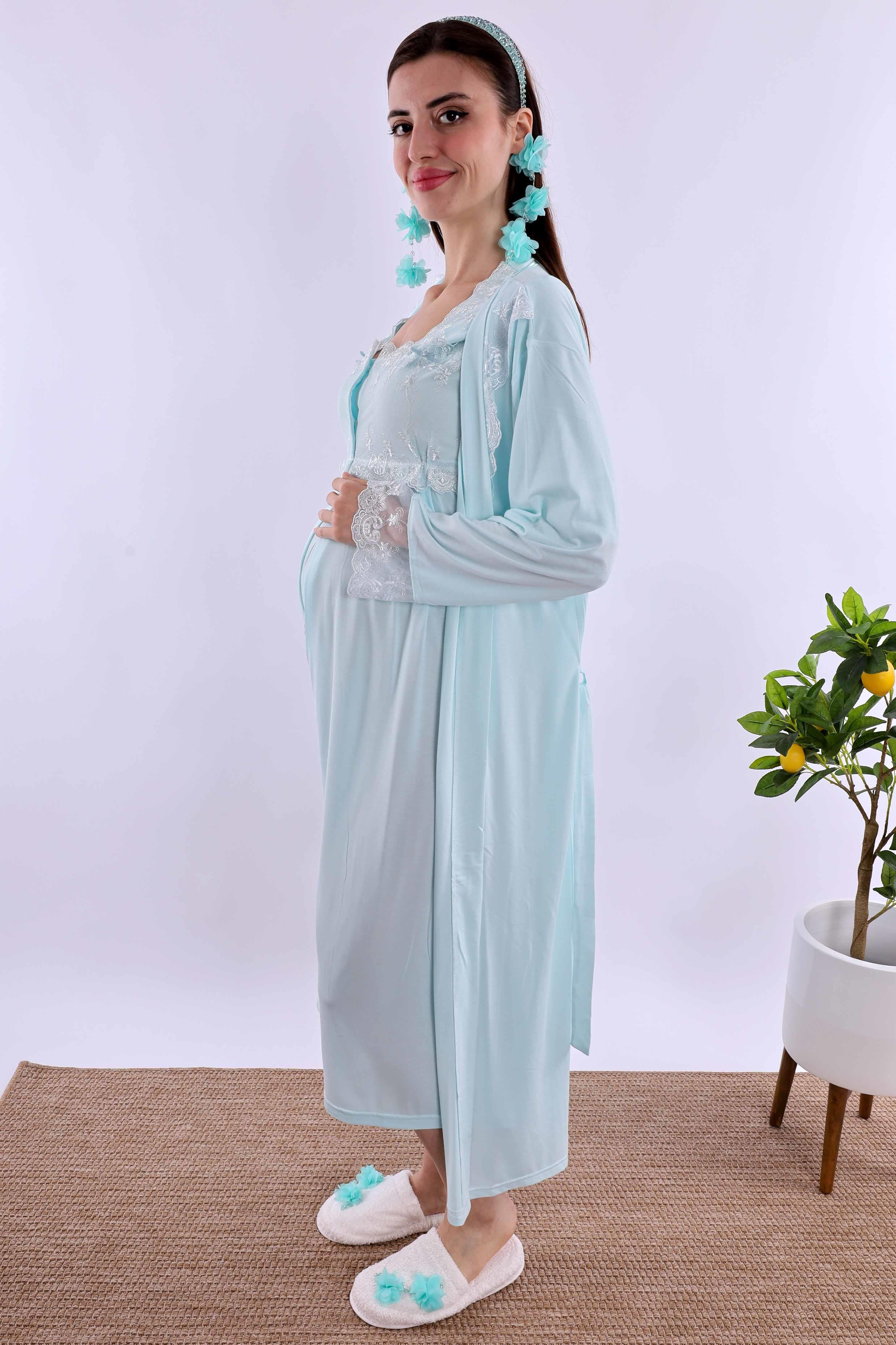 Effortt Turkuaz Hamile Lohusa Set BYL224052