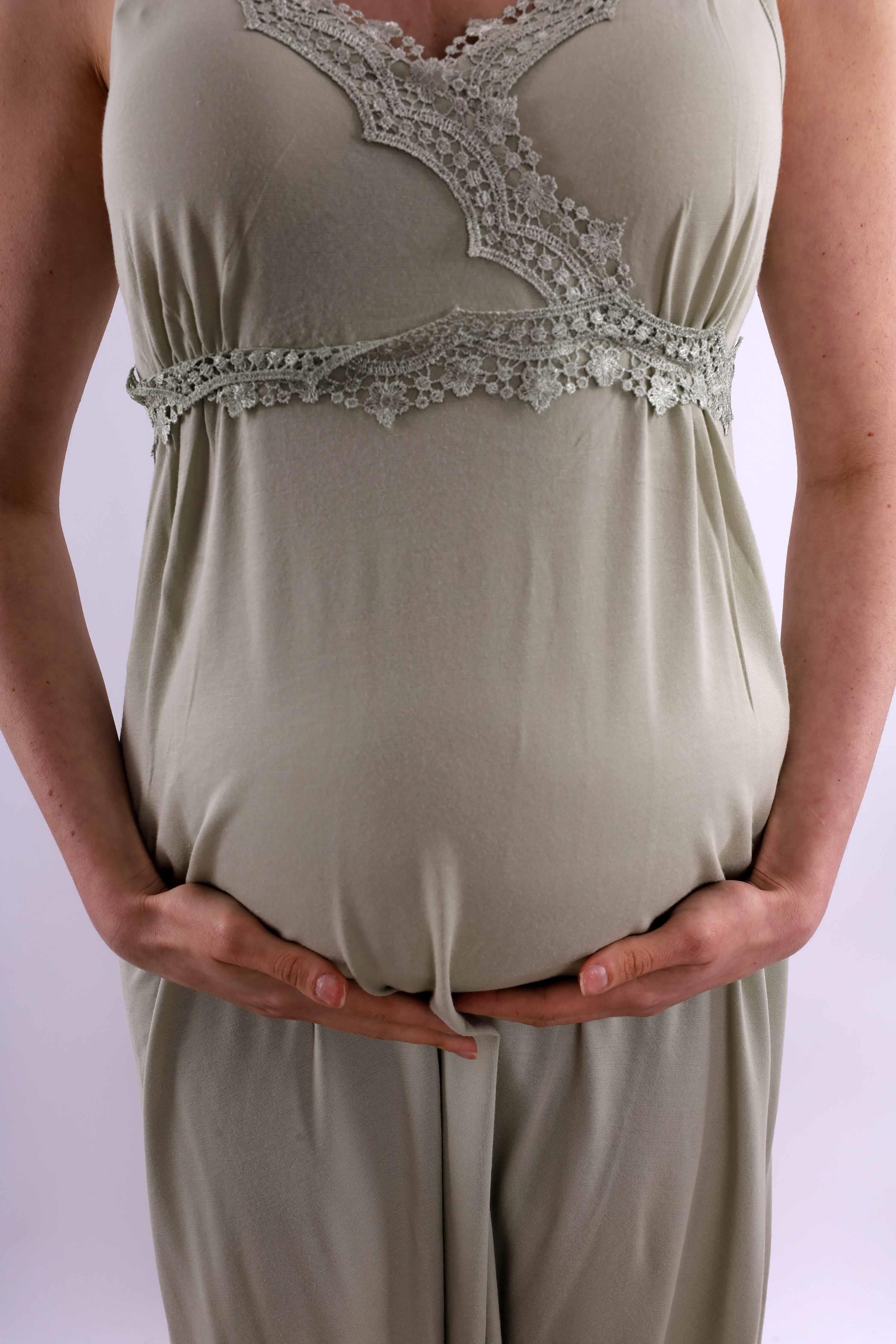 Effortt Yeşil Hamile Lohusa Gecelik BYL290332