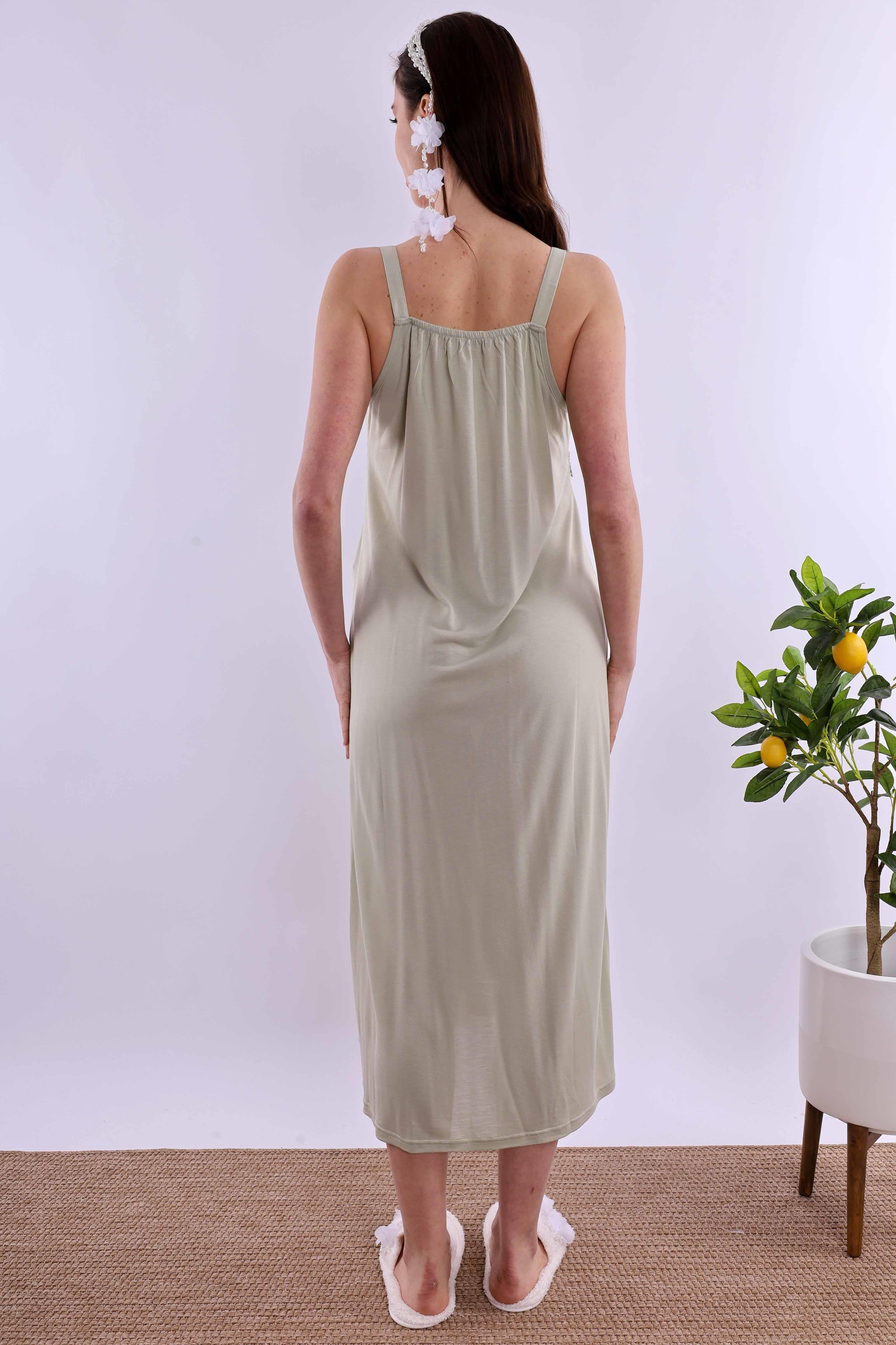 Effortt Yeşil Hamile Lohusa Gecelik BYL290332