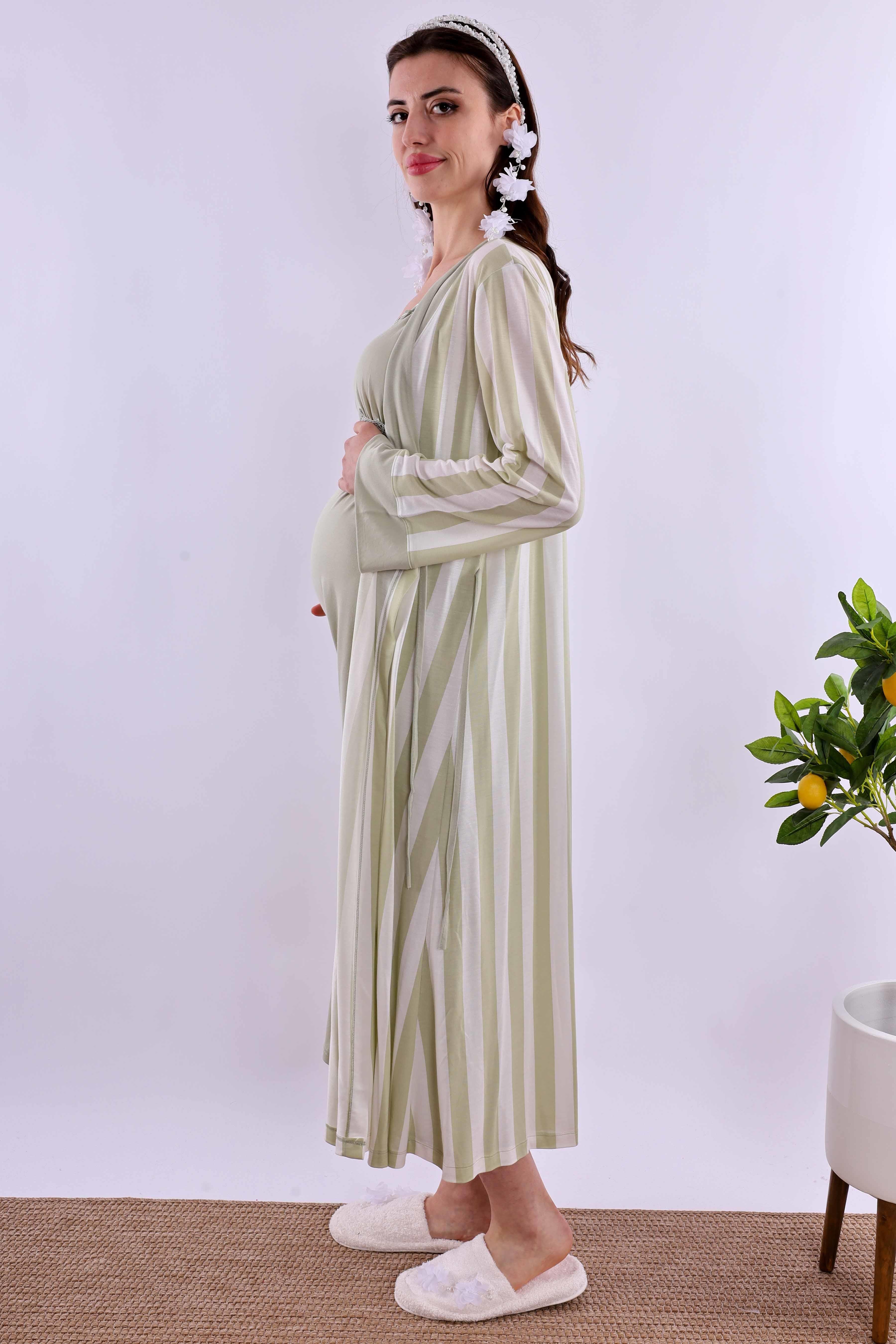 Effortt Yeşil Hamile Lohusa Set BYL290362