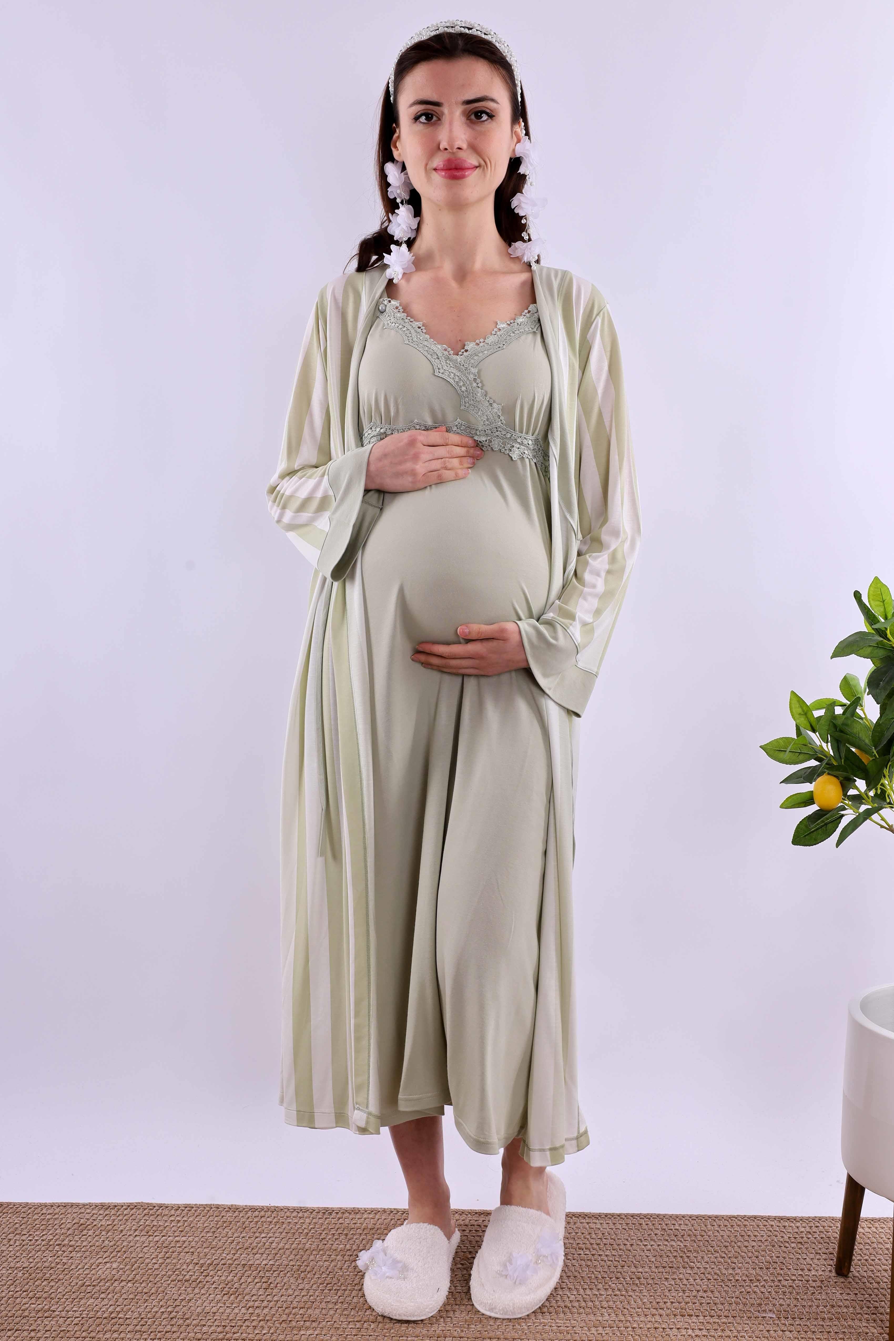 Effortt Yeşil Hamile Lohusa Set BYL290362