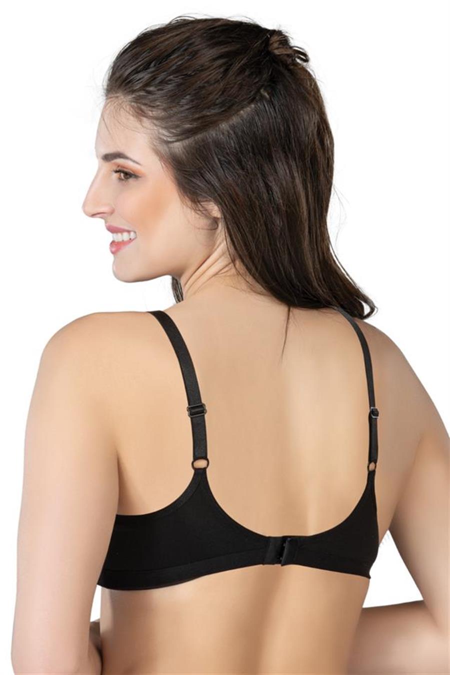 Emay 1421 Siyah Modal Cotton Emzirme Sütyen