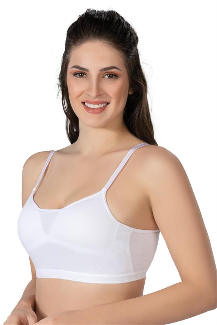 Emay 1423 Beyaz Modal Cotton Kaplı Büstiyer