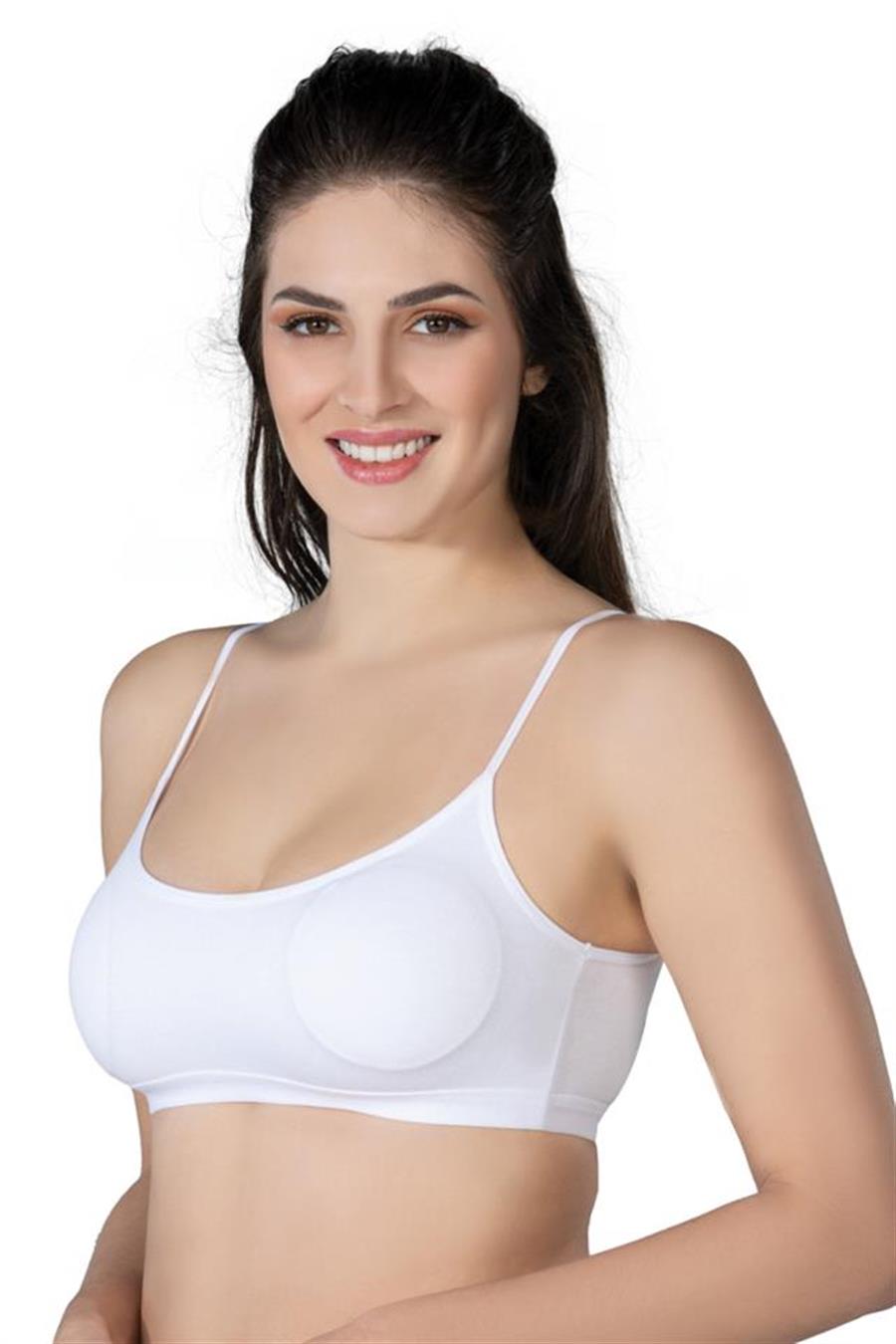 Emay 1425 Beyaz Modal Cotton Pedli Büstiyer