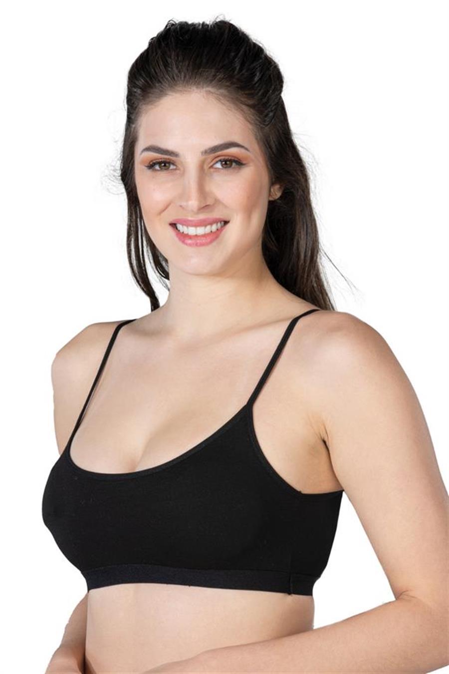 Emay 1425 Siyah Modal Cotton Pedli Büstiyer