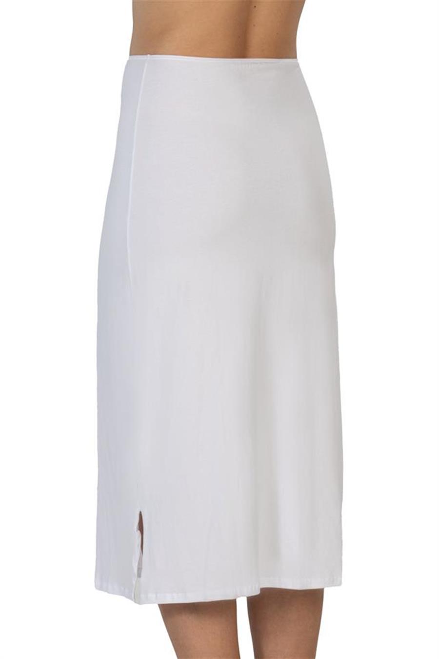 Emay 1439 Beyaz Modal Cotton Uzun Jüpon