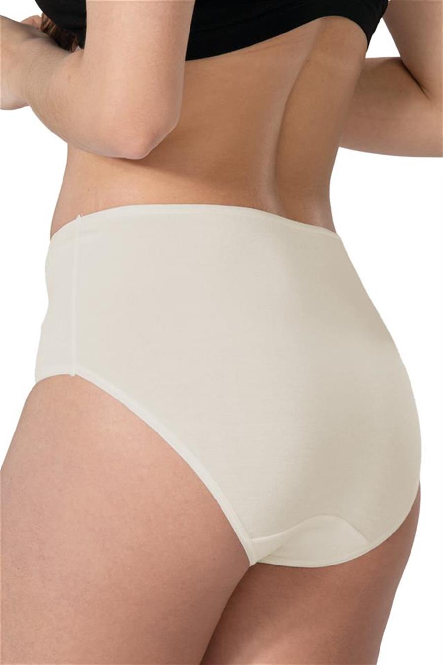 Emay 1445 Ten Modal Cotton Yüksekbel Dantelli Külot