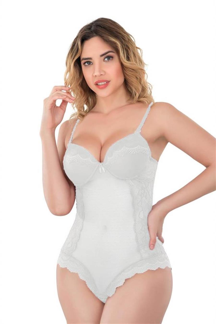 Emay 176 Ekru Dantelli Body