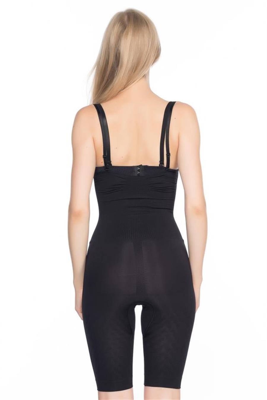 Emay 2013 Siyah Göğsü Açık Paçalı Boy Korse