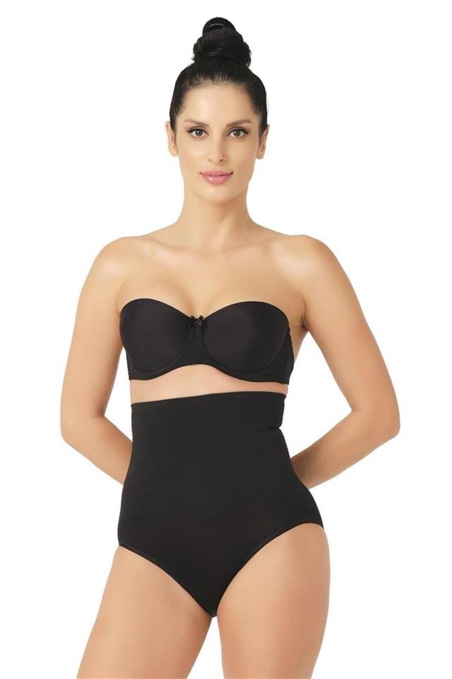 Emay 2029 Siyah Masajlı Double Slip Korse