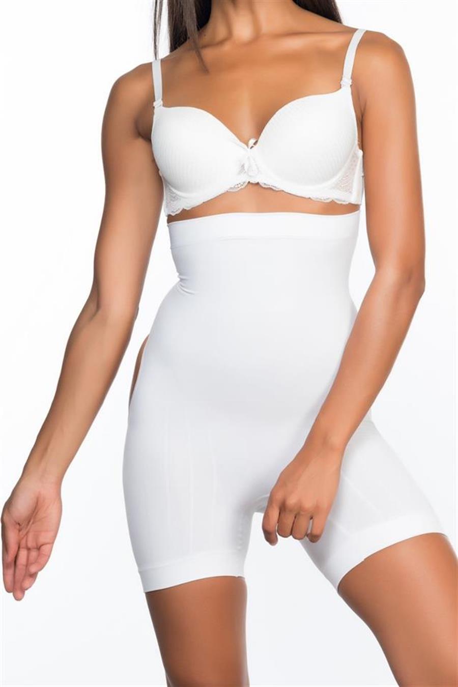 Emay 2033 Beyaz Popo Açık Boxer Korse