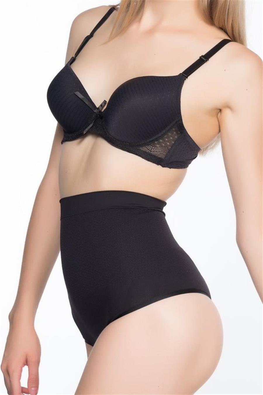 Emay 2054 Siyah Masajlı String Korse