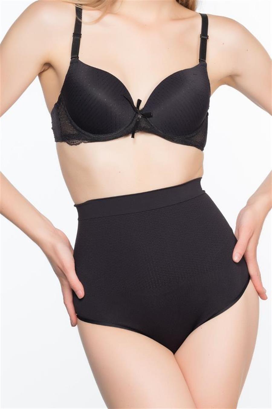 Emay 2054 Siyah Masajlı String Korse