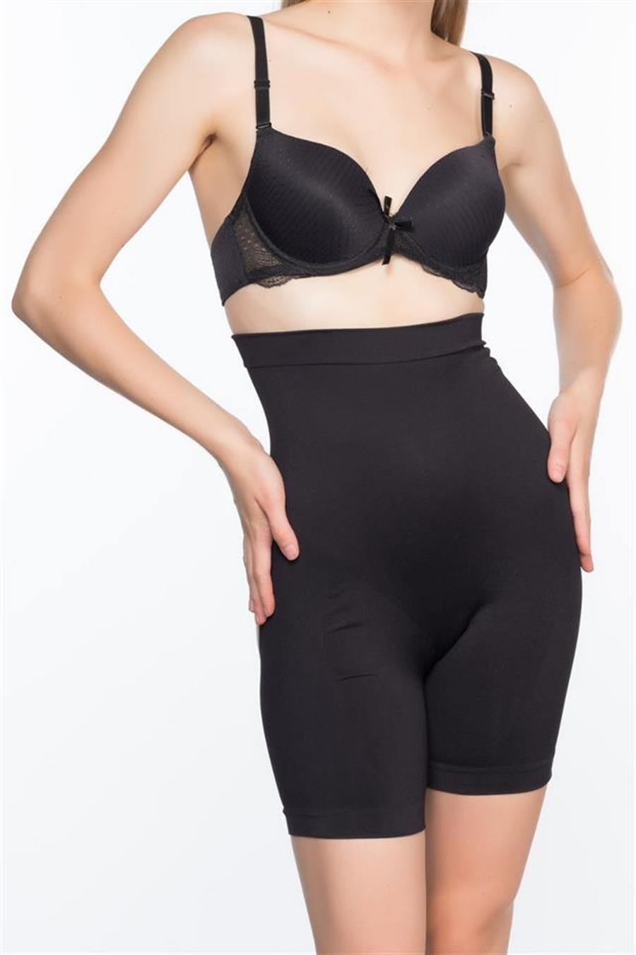 Emay 2063 Siyah Popo Açık Paçalı Korse