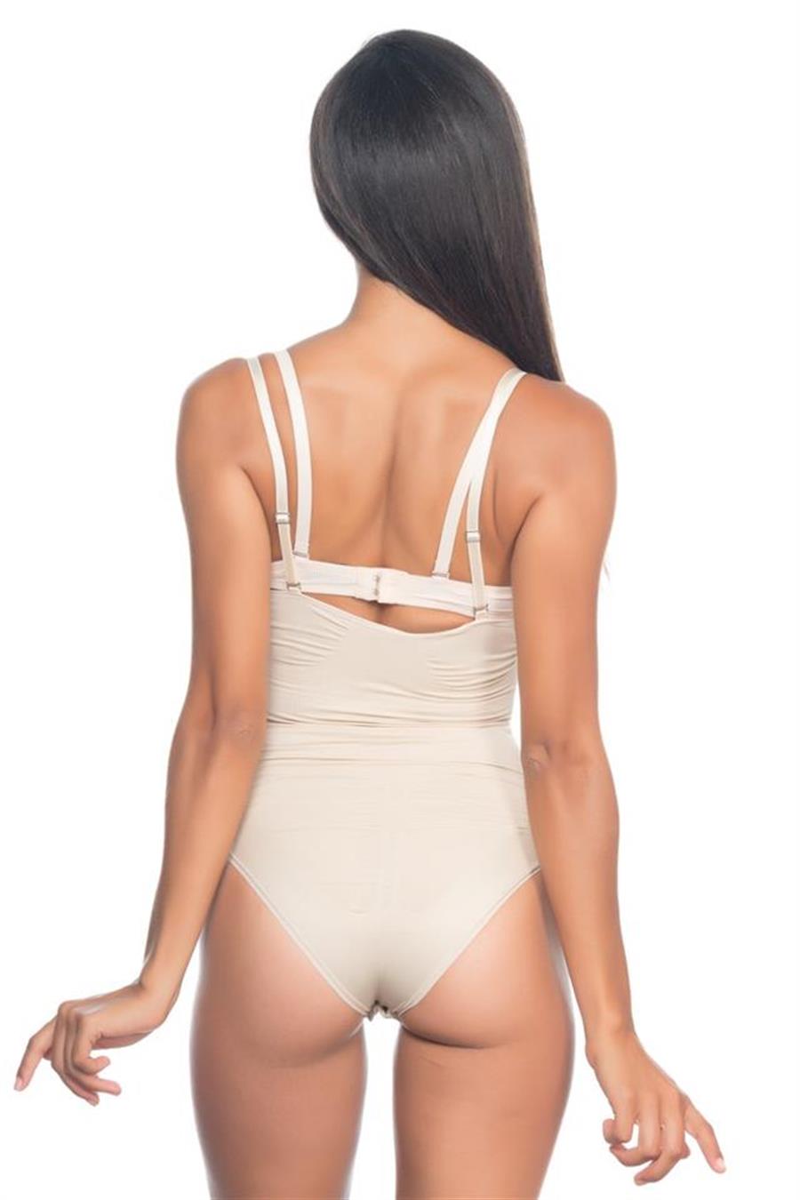 Emay 2073 Ten İnce Göğsü Açık Desenli Body Korse