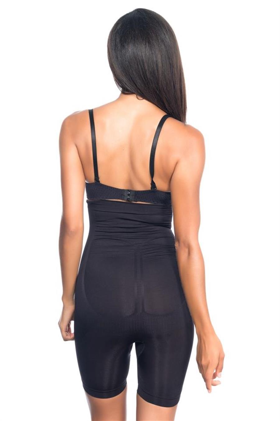 Emay 2077 Siyah Yüksek Bel Desenli Paçalı Korse