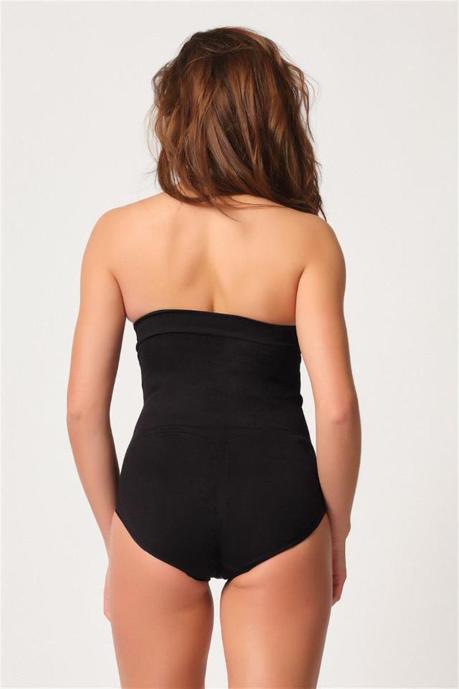 Emay 2088 Siyah Önden Agraflı Slip Korse