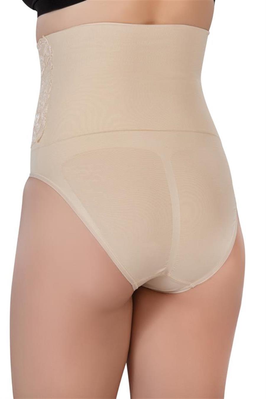 Emay 2090 Ten Önü Dantelli Yüksel Bel Slip Korse
