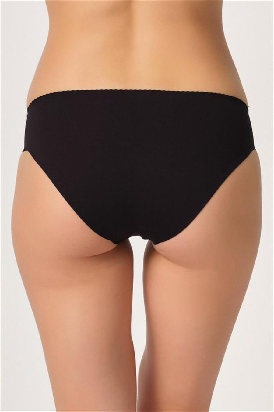 Emay 2701 Siyah Lazer Düşük Bel Külot Korse