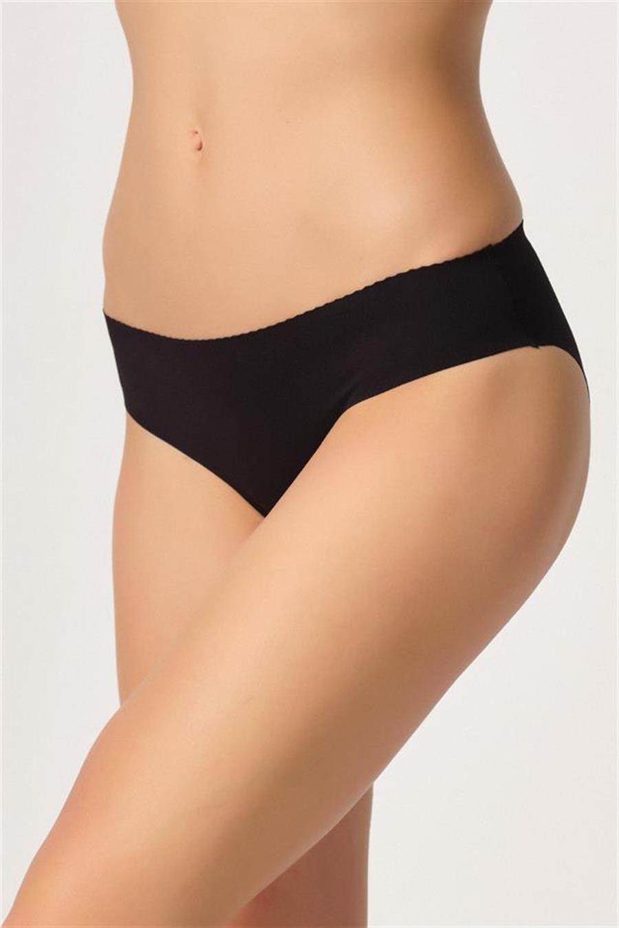 Emay 2701 Siyah Lazer Düşük Bel Külot Korse