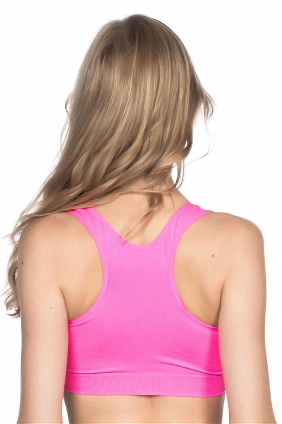 Emay 4001 Neon Fuşya Soft Sporcu Büstiyer