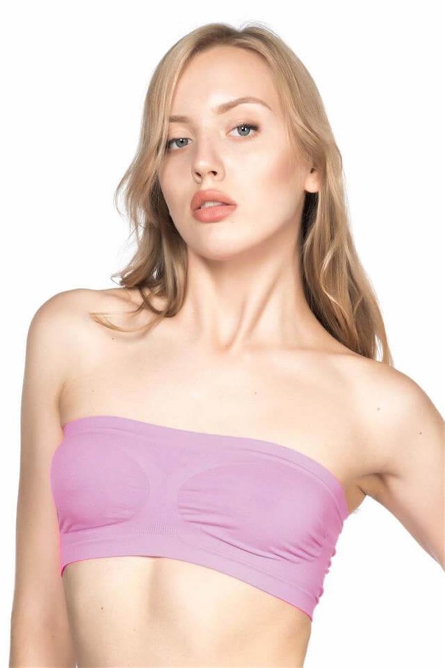 Emay 4002 Fuşya Soft Straplez Büstiyer