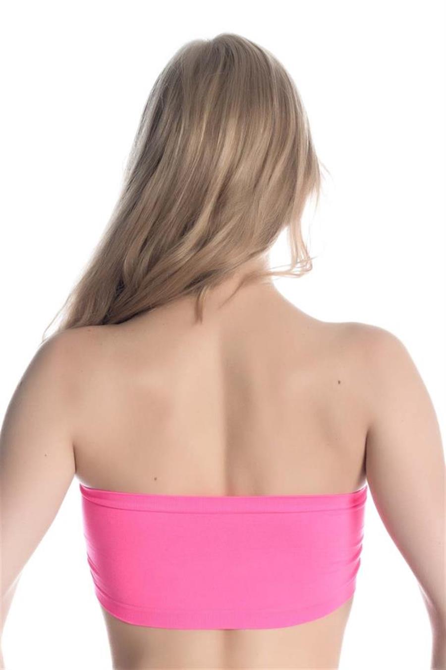 Emay 4002 Neon Fuşya Soft Straplez Büstiyer