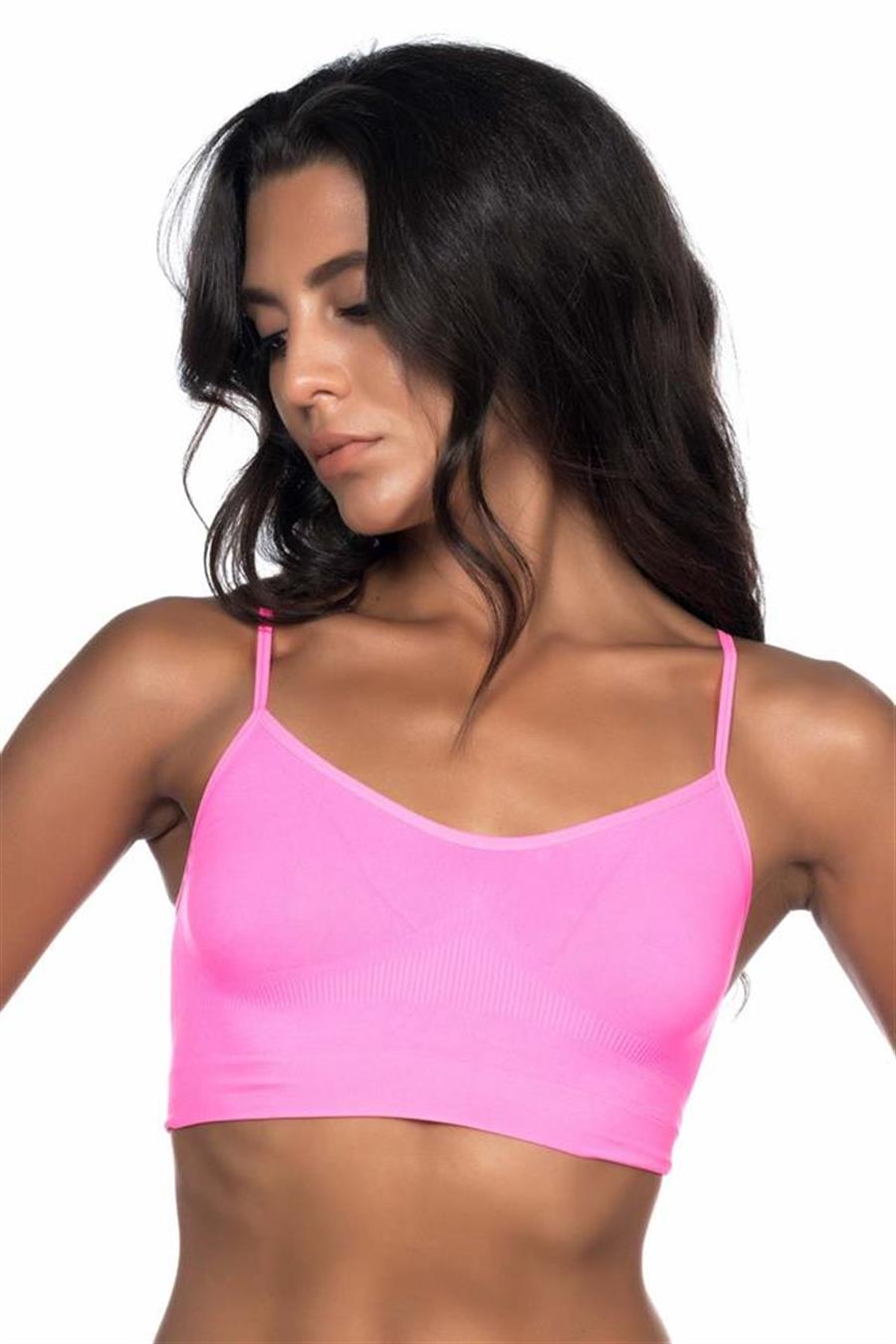 Emay 4003 Neon Fuşya Soft İp Askı Büstiyer