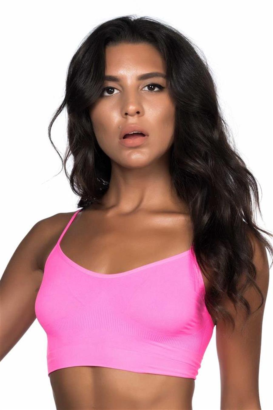 Emay 4003 Neon Fuşya Soft İp Askı Büstiyer