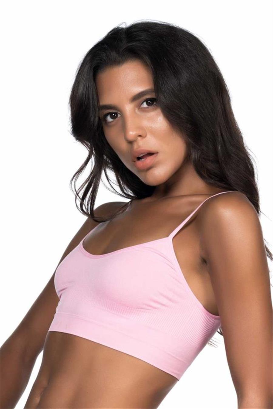 Emay 4003 Pembe Soft İp Askı Büstiyer