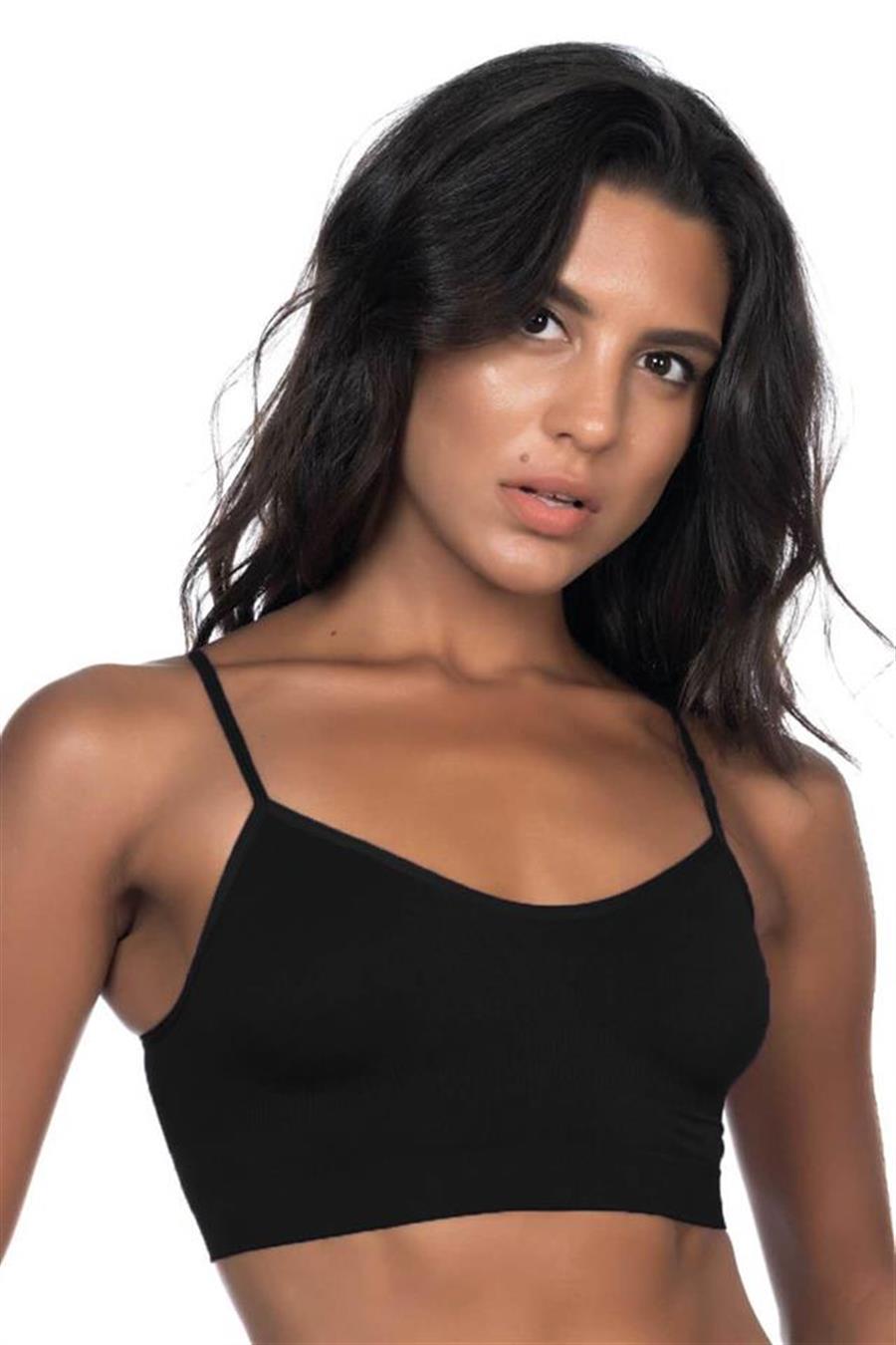 Emay 4003 Siyah Soft İp Askı Büstiyer