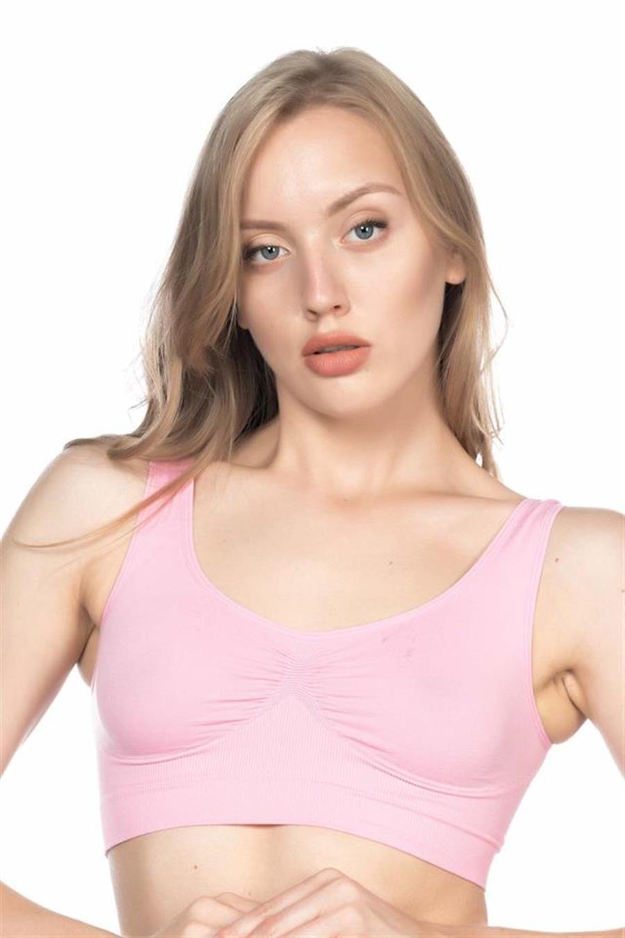 Emay 4005 Pembe Soft Kalın Askı Büstiyer