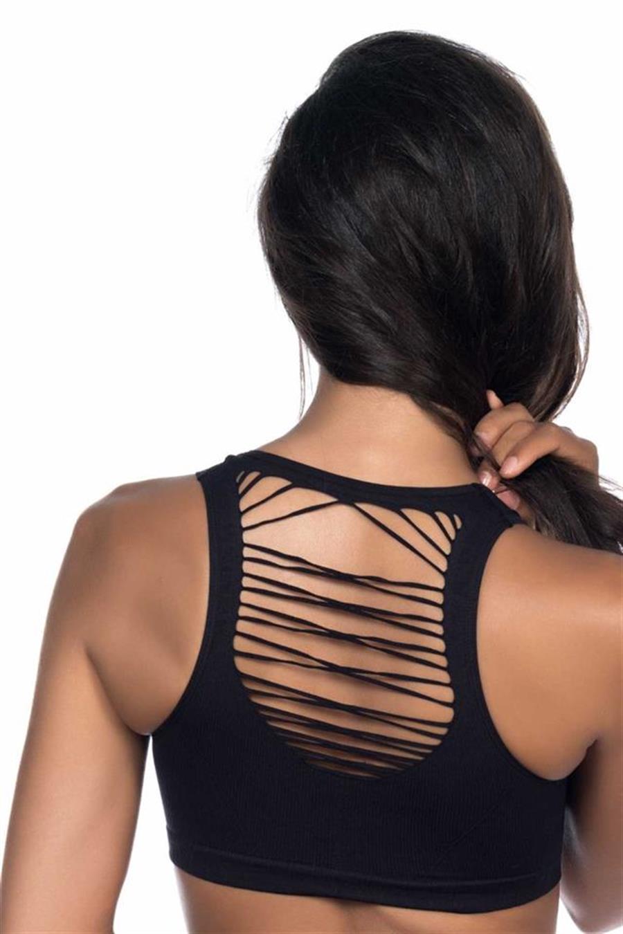 Emay 4051 Siyah Dikişsiz Toparlayıcı Büstiyer