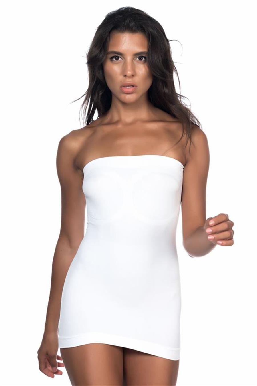 Emay 5003 Beyaz Soft Straplez Atlet