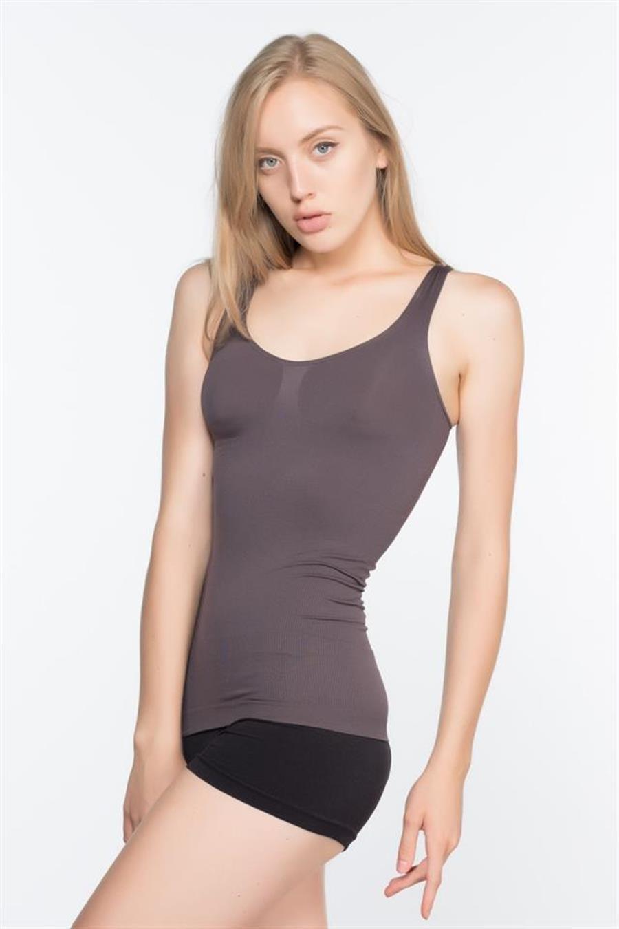 Emay 5010 Antrasit Dikişsiz Korse Atlet