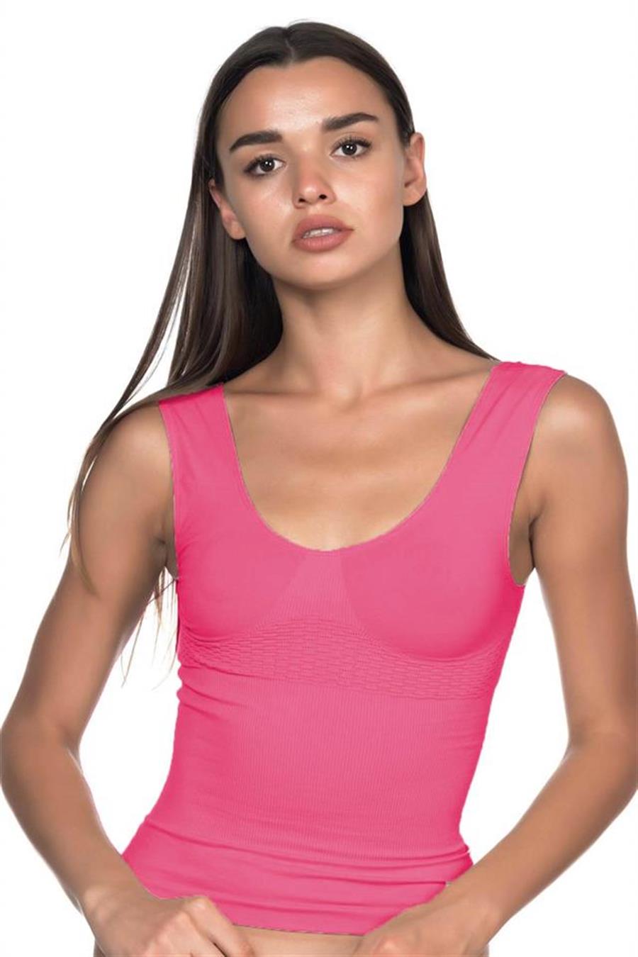 Emay 5012 Fuşya Dikişsiz Korse Atlet