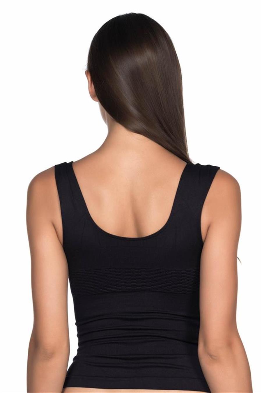 Emay 5012 Siyah Dikişsiz Korse Atlet