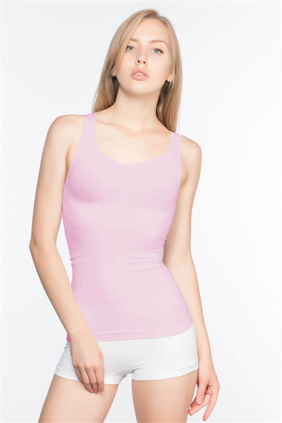 Emay 5015 Pembe Kalın Askılı Atlet Korse