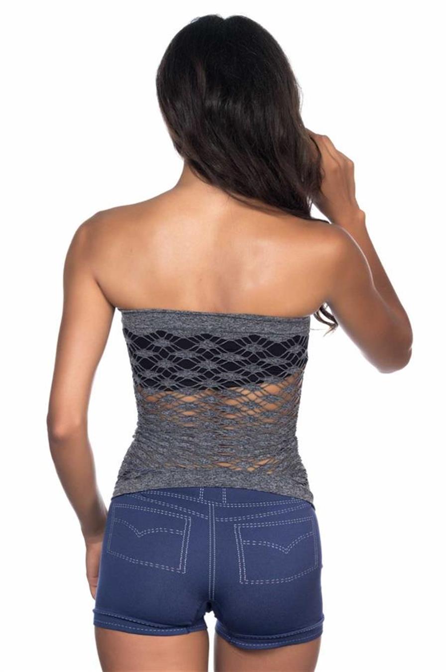 Emay 5034 Gri Fantazi Büstiyer Atlet Korse