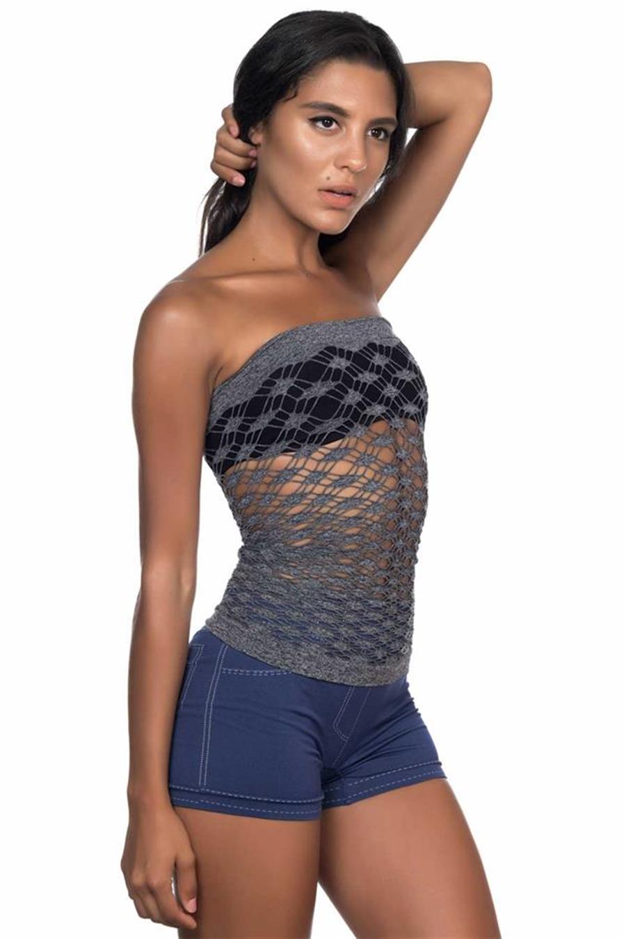 Emay 5034 Gri Fantazi Büstiyer Atlet Korse