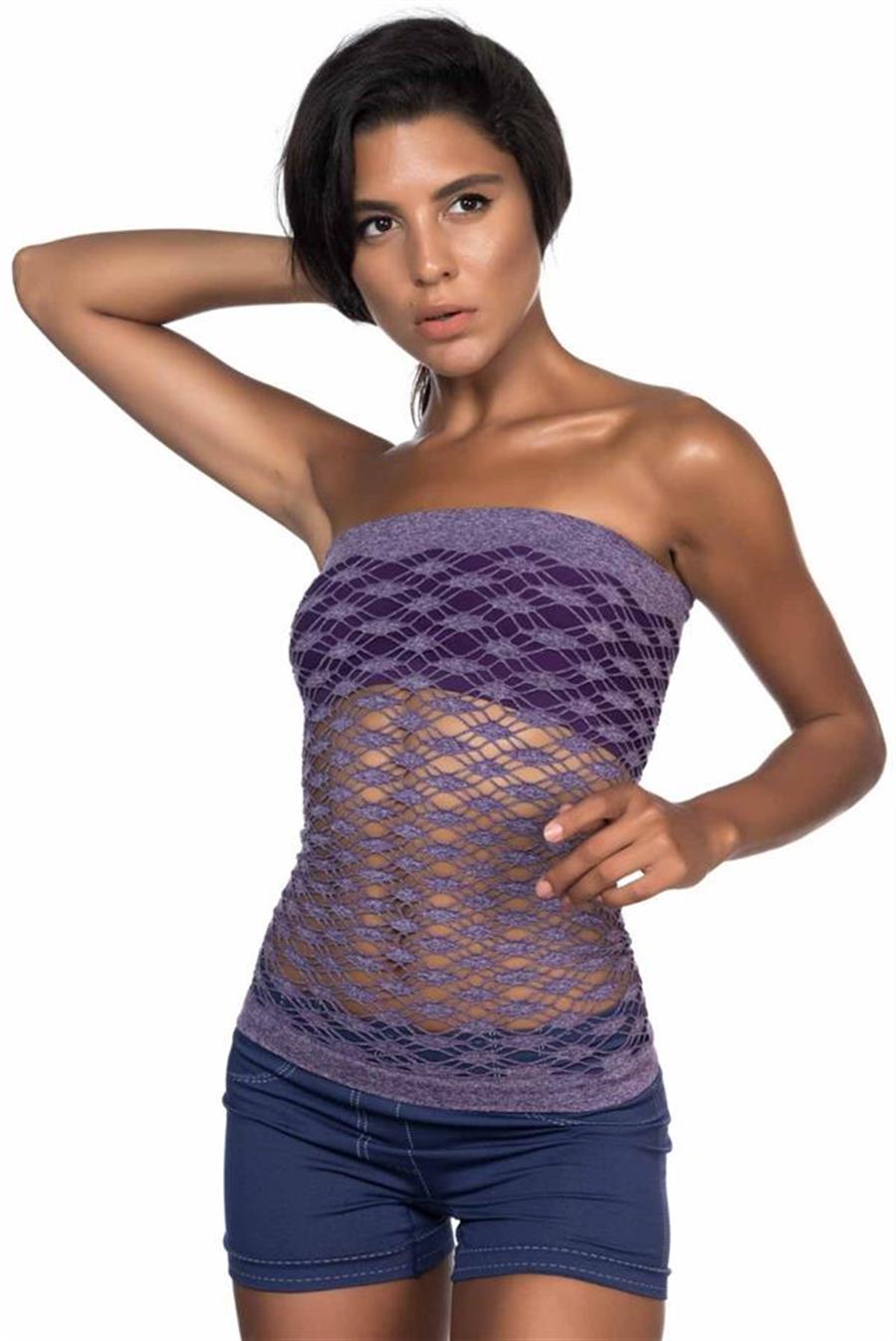 Emay 5034 Mor Fantazi Büstiyer Atlet Korse