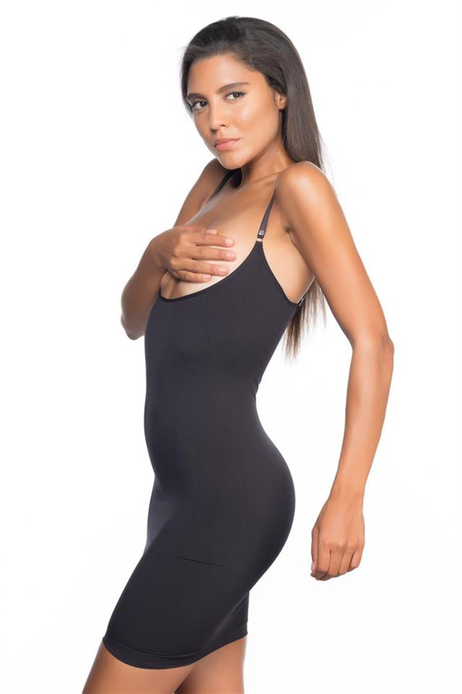 Emay 5060 Siyah Göğsü Açık Elbise Korse