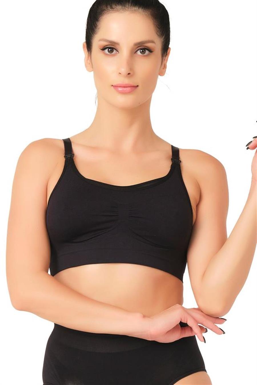 Emay 5320 Siyah Seamless Emzirme Sütyen