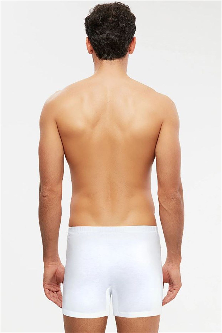 Kom Adrian 2'li Beyaz Pamuklu Erkek Boxer
