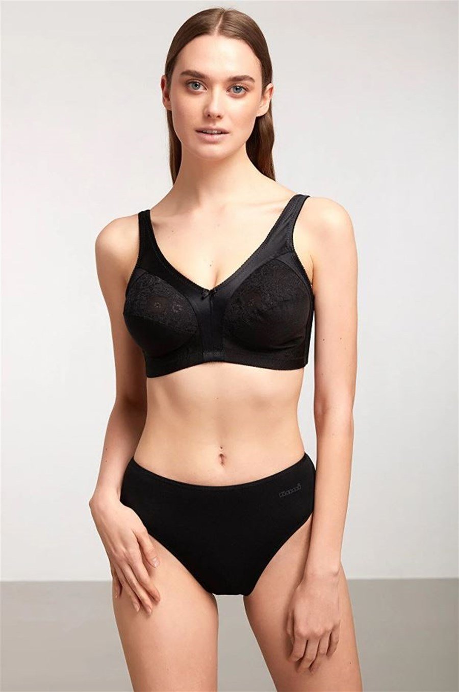 Kom Barbara Siyah Telsiz ve Kapsız Toparlayıcı Sütyen