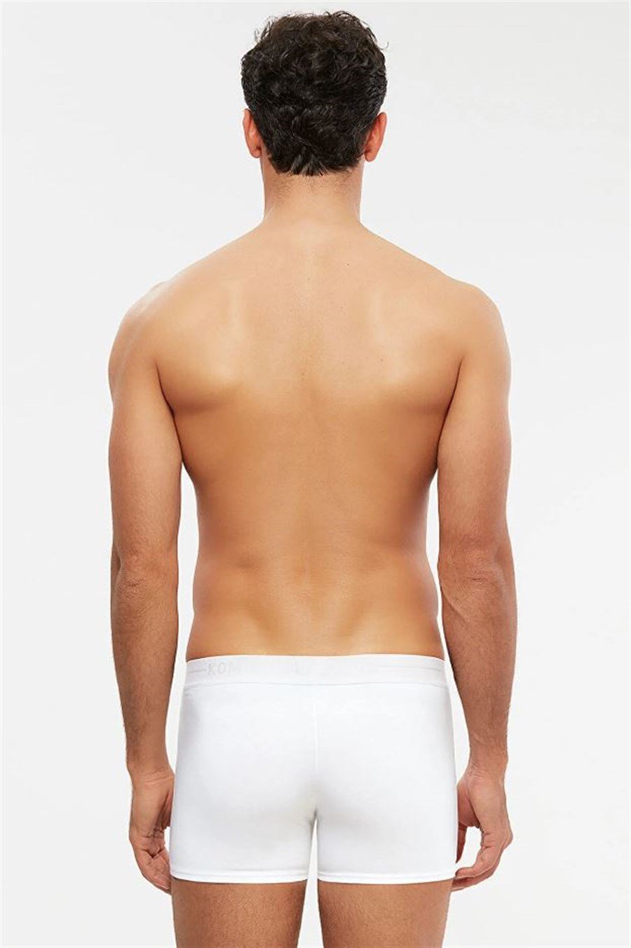 Kom Colin 2'li Beyaz Pamuklu Erkek Boxer