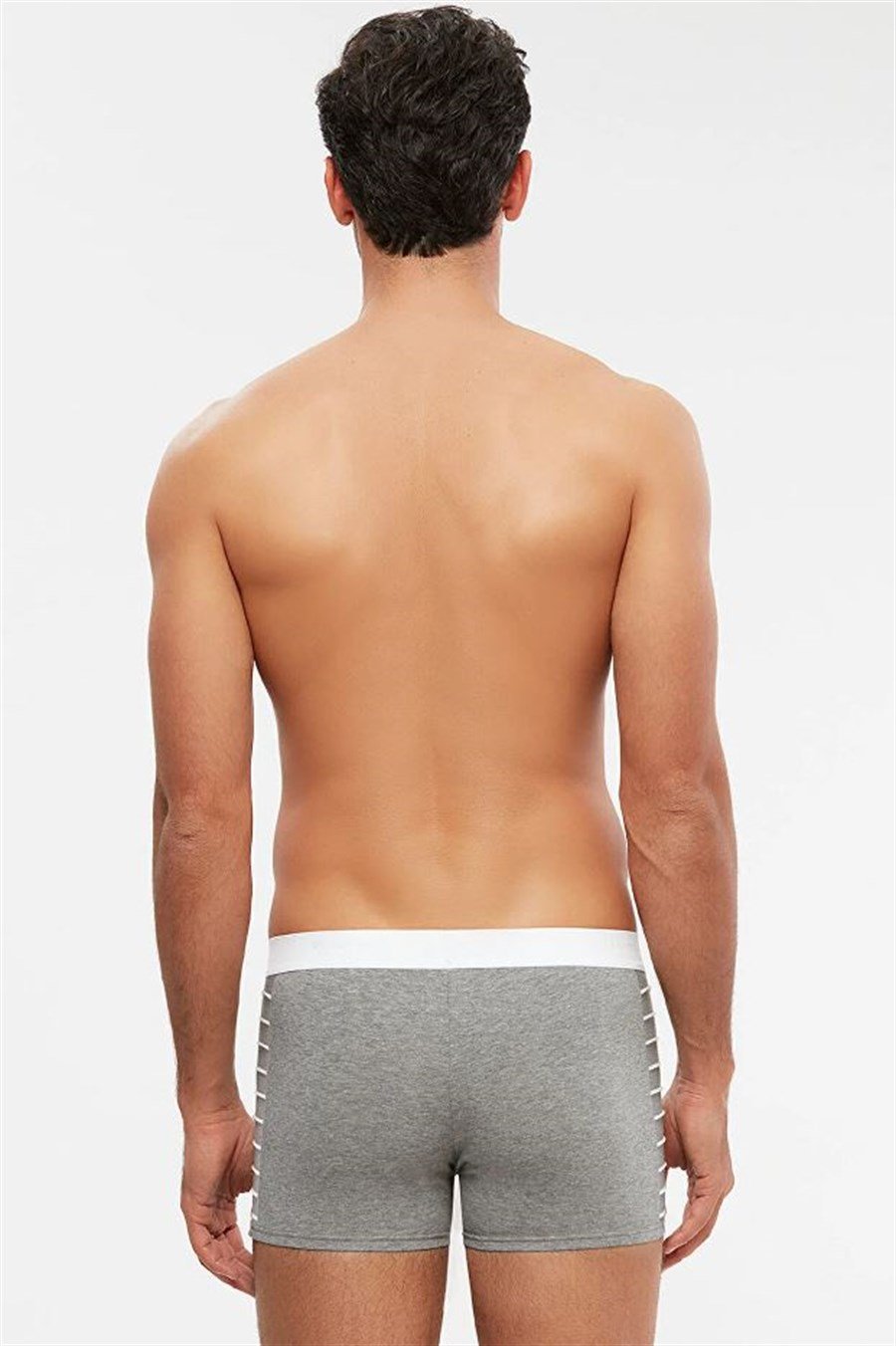 Kom Contra Gri Pamuklu Parçalı Erkek Boxer