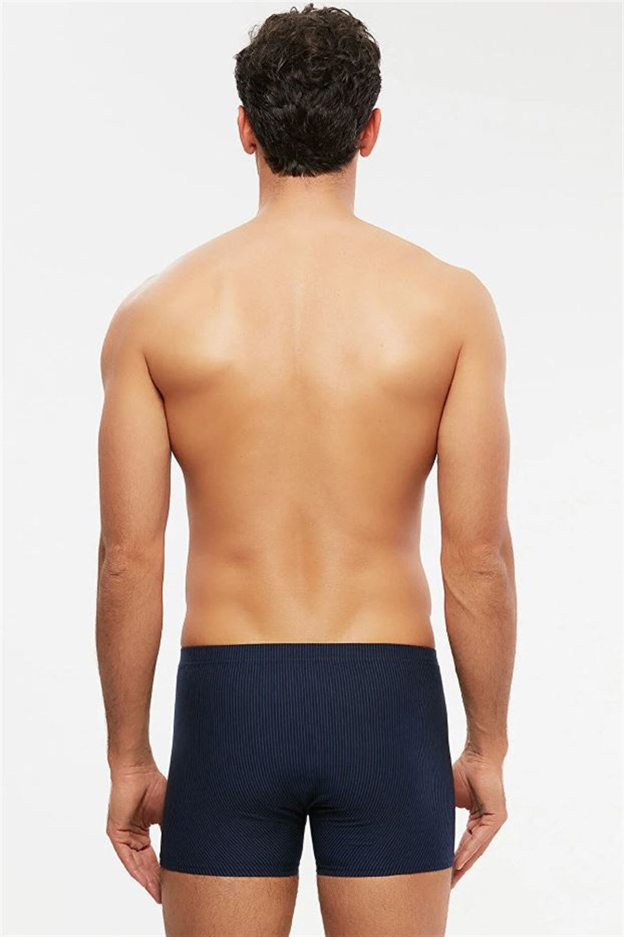 Kom Domenico Lacivert Çizgili Erkek Boxer